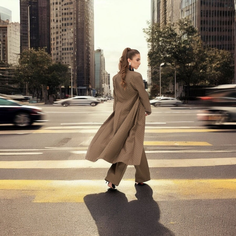 Ivy Impressing Long Tailored Jacket in Kalamata Olive