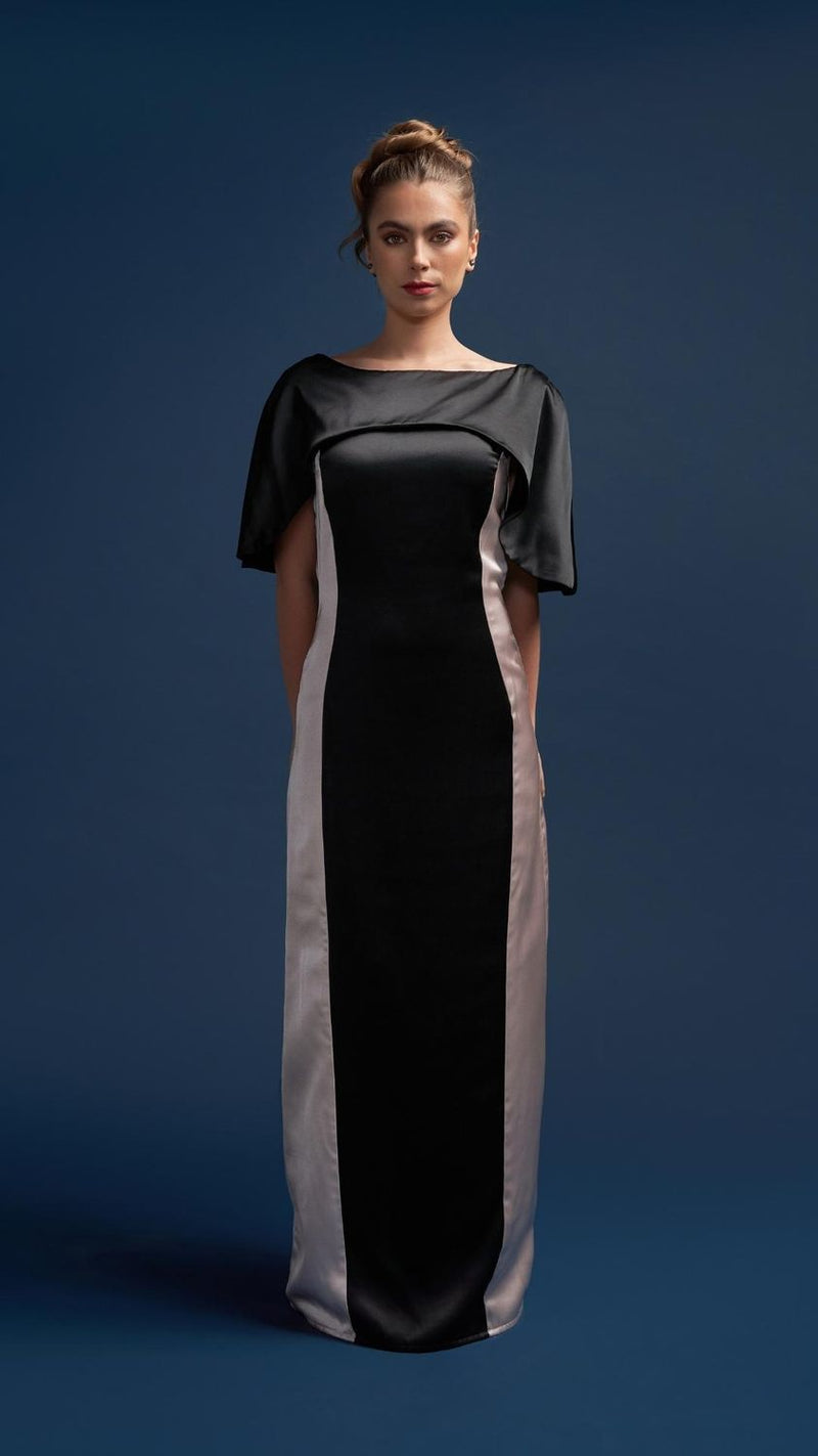 Audrey Adoring Silhouette Cape Dress